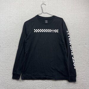 Y2K Vans Off The Wall Checkerboard Long Sleeve Black / White Women XS Skatercore